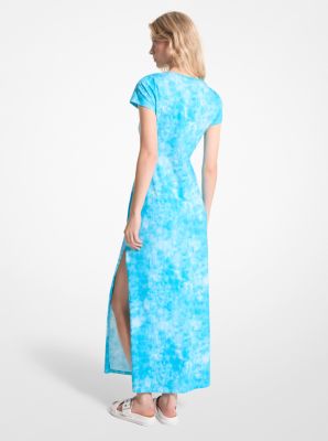 Maxikleid aus Stretch-Baumwolle in Batikoptik image number 1