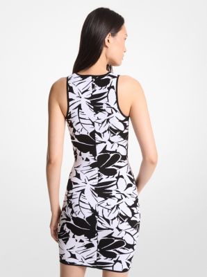 Tanktopkleid aus Jacquard mit Palmenmuster image number 1