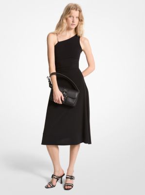 Stretch Matte Jersey One-Shoulder Midi Dress image number 0