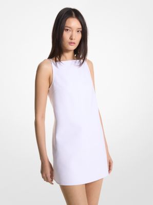 Michael Kors Cotton Blend Mini Dress In White