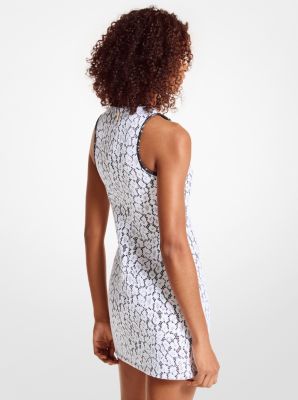 Mini-robe en dentelle contrecollée à motif léopard image number 1