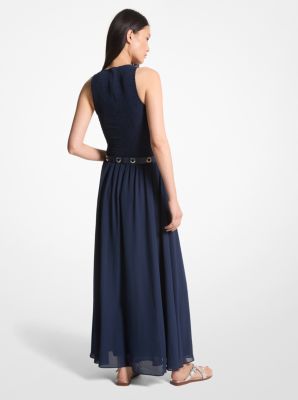 Smocked Georgette Maxi Dress image number 1