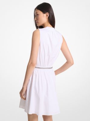 Stretch Organic Cotton Poplin Mini Dress image number 1