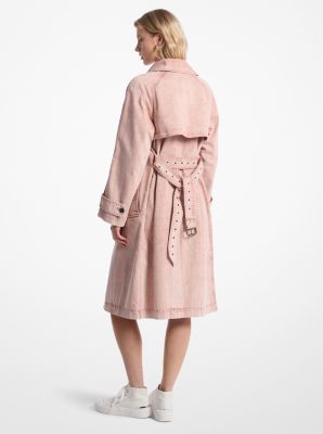 Garment-Dyed Denim Trench Coat image number 1