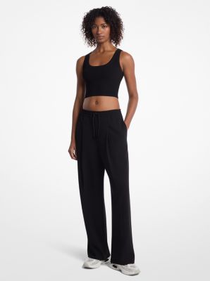 Pleated Crepe Track Pants image number 0