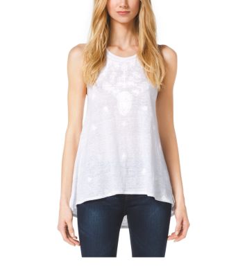 Embroidered Jersey Tank | Michael Kors