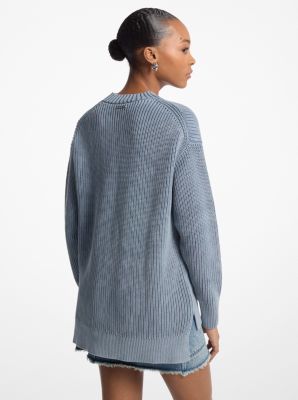 Ribbed Cotton Crewneck Sweater image number 1