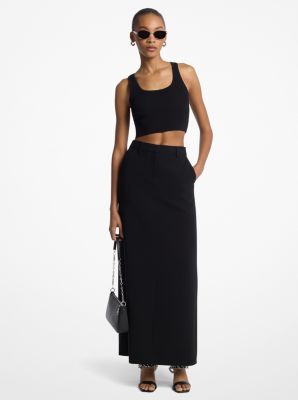 Textured Crepe Trouser Maxi Skirt image number 0