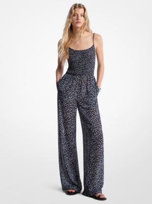 Floral Print Georgette Embellished Jumpsuit image number 0