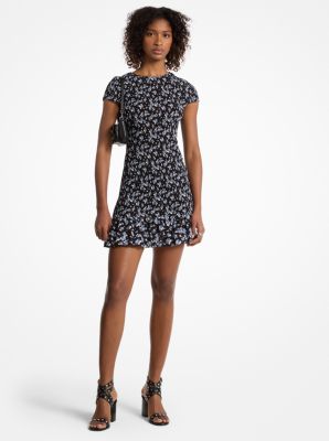 Floral Print Stretch Matte Jersey Dress image number 0