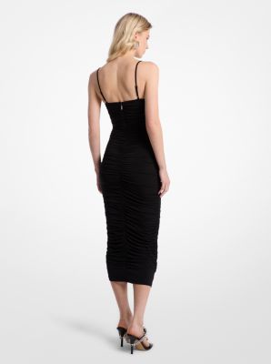 Ruched Stretch Matte Jersey Dress image number 1