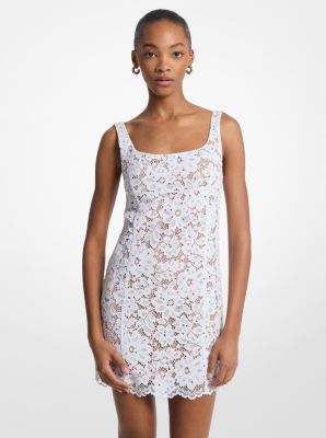 Studded Corded Floral Lace Mini Dress image number 0