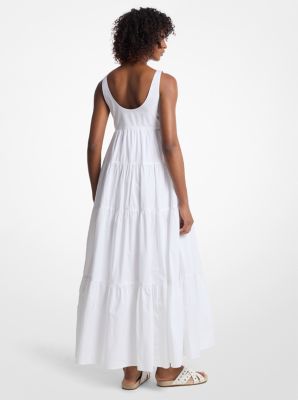 Stretch Cotton Tiered Dress image number 1