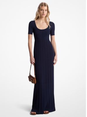 Ribbed Stretch Knit Midi Dress image number 0