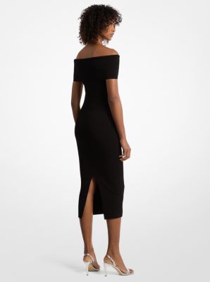 Stretch Knit Over-The-Shoulder Dress image number 1