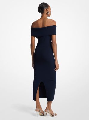 Stretch Knit Over-The-Shoulder Dress image number 1