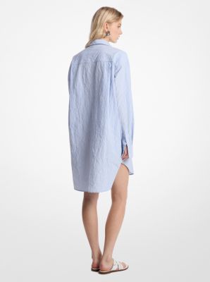 Crushed Cotton Poplin Shirtdress image number 1