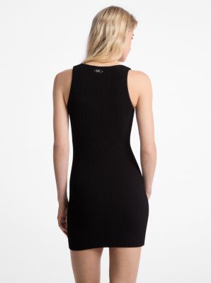 Tanktopkleid aus gerippter Stretch-Viskose image number 1