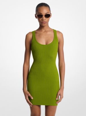 Ribbed Stretch Viscose Tank Dress image number 0