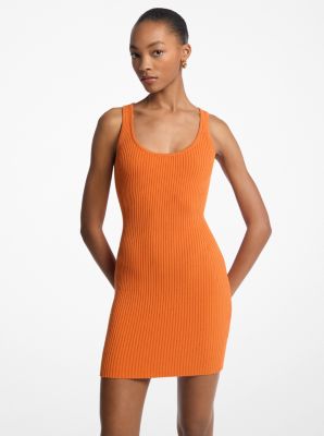 Ribbed Stretch Viscose Tank Dress image number 0