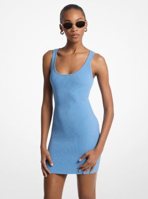 Ribbed Stretch Viscose Tank Dress image number 0