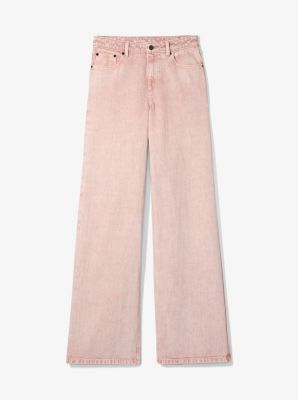 Garment-Dyed Wide Leg Jean