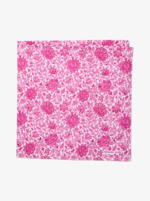 Floral Print Cotton Scarf