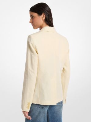 Linen and Cotton Patch Pocket Blazer