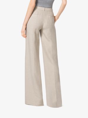 Buy Michael Kors Women White Solid Pleated Wide-Leg Pants for Women Online