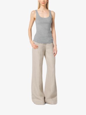 Buy Michael Kors Women White Solid Pleated Wide-Leg Pants for Women Online