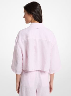 Linen Cropped Shirt