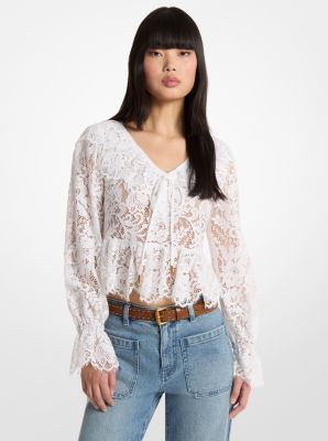 Corded Floral Lace Blouse