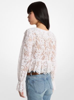 Corded Floral Lace Blouse