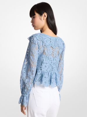 Corded Floral Lace Blouse