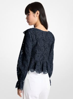 Corded Floral Lace Blouse
