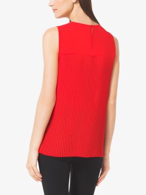 Michael Kors Ring Twist Crew Neck Sleeveless Tank