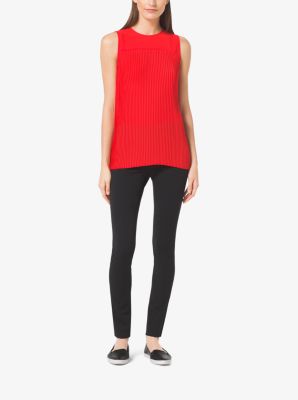 Michael Kors Ring Twist Crew Neck Sleeveless Tank