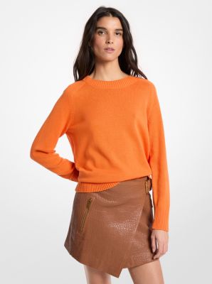 MK Pullover Aus Wolle Und Baumwolle - Orange