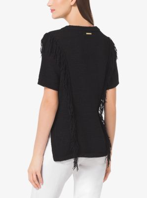 Michael Kors Sleeveless Knit Top With Fabric Hem Black