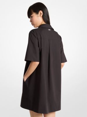 Vestido camisero de popelina de algod&oacute;n in NEGRO | Michael Kors