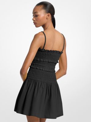 Smocked Cotton Poplin Tank Dress