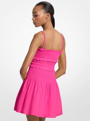 Smocked Cotton Poplin Tank Dress