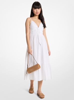 Cotton Poplin Midi Dress