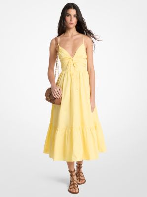 Cotton Poplin Midi Dress