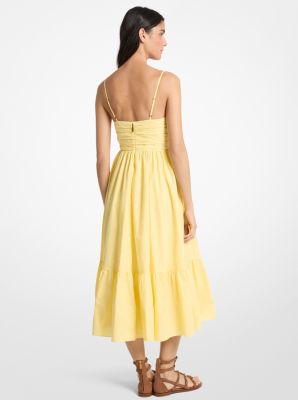 Cotton Poplin Midi Dress