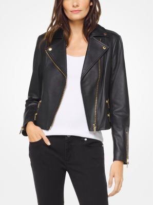 michael kors leather jacket men