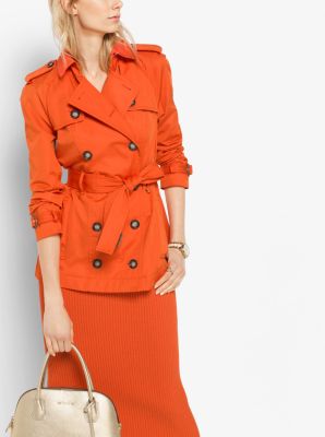 michael kors orange trench coat