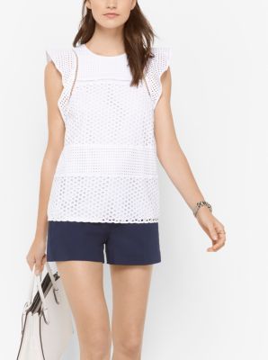 michael kors eyelet top