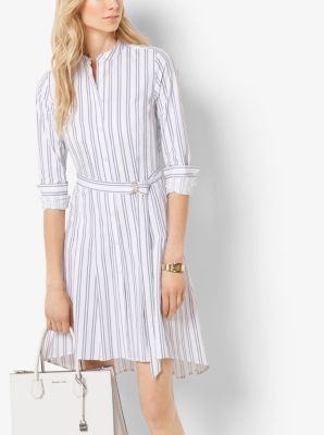 Striped Cotton-Poplin Shirtdress | Michael Kors