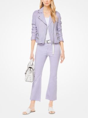 michael kors lavender leather jacket